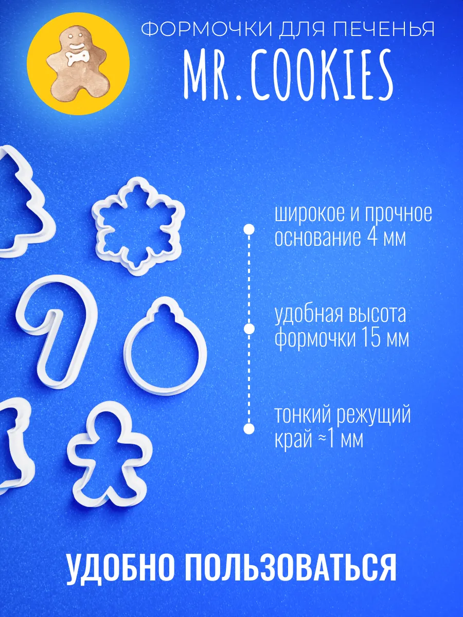 Набор мини-формочек для печенья на Новый Год — фото 4